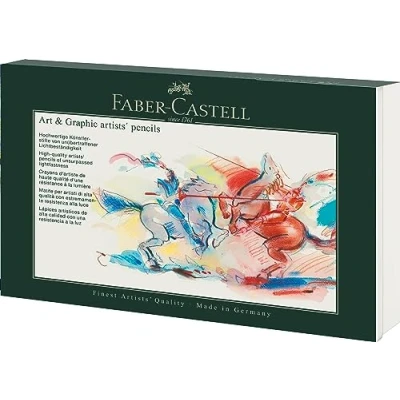 Image de Faber Castell 210008 Art &amp; Graphic Set, 36 pièces, avec crayons de couleur Polychromos, Graphite Matt et 9000