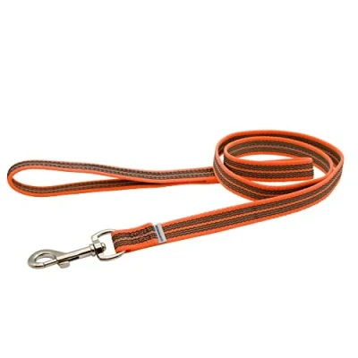 Image de Herm Sprenger Laisse réfléchissante en Nylon caoutchouté Robuste de 1,8 m Contrôle sécurité Poignée Boucle antidérapante sans enchevêtrement Pivote à 360 Confortable pour