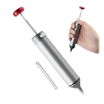 Image de pompe à dessouder, outil de dessoudage, super aspiration, aspirateur soudure, retrait avec 1 buse en silicone et dessouder