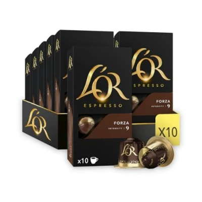Image de L&#039;OR Forza 100 Capsules de Café intensité 9 Compatibles Nespresso®* (lot 10 x 10)