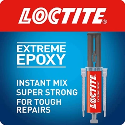 Image de Loctite Colle époxy transparente 1 minute multi usages à action rapide pour réparations difficiles, bois, métal, pierre, verre, plastique x 11 ml
