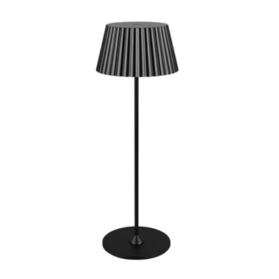 Image de Reality Leuchten Suarez R57706132 Lampe de table LED d&#039;extérieur à batterie en métal noir mat avec 4 1,5 W, touches tactiles, station charge