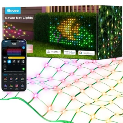 Image de Govee Filet Lumineux pour Buissons avec 240 LED, 0,88 x 1,43 M, Lumières en Maille Buisson D&#039;extérieur Plusieurs Modes et Fonction de DIY Arbustes Décoration Pelouse, étanche IP65
