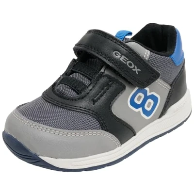 Image de Geox Bébé garçon B Rishon Boy A Basket, Grey Black, 21 EU