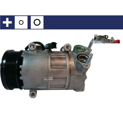 Image de MAHLE ORIGINAL ACP 1364 000S Compresseur De Climatisation 7VS16ic 12 PAG 46 YF 1234yf, R 134a avec bague d&#039;étanchéité FORD: S Max Mk1, C 2