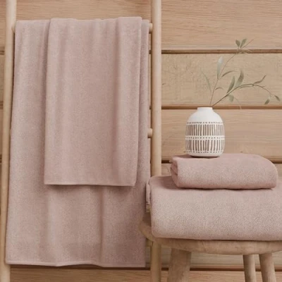 Image de PETTI Artigiani Italiani Serviettes de Bain 100% éponge Coton, Ensemble 1+1, 2 pièces 1 Serviette Visage et Main, en Poudre