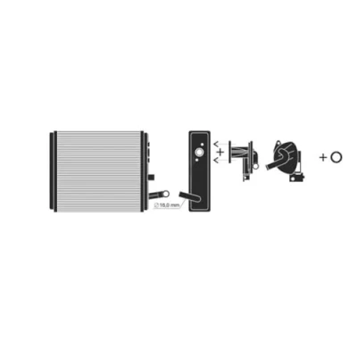 Image de PRASCO FT119H001 Radiateur De Chauffage FIAT: Panda I 3/5 portes