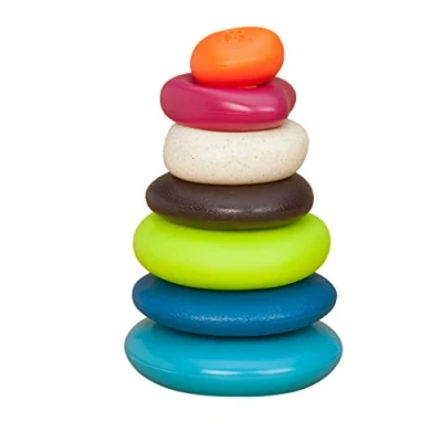 Image de B. toys Jouet sensoriel Anneaux texturés à empiler d’éveil et de premier âge Pour enfants 7 mois plus