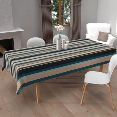 Image de Soleil d&#039;ocre Nappe imprimée Anti tâches Rectangle 140x200 cm BAYADERES Bleu