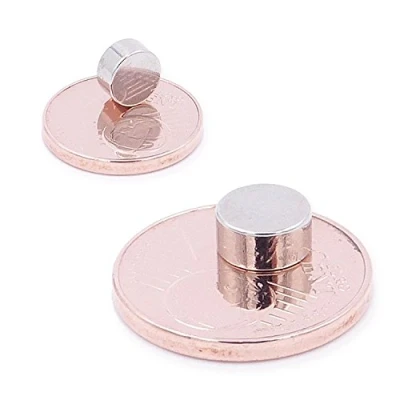 Image de Brudazon 10 Mini Aimants Disques 6x3mm N52 Niveau Le Plus Forte en néodyme Ultra Fortes Aimant de Puissance pour modélisme, Photo, Tableau Blanc, Artisanat Disque Extra