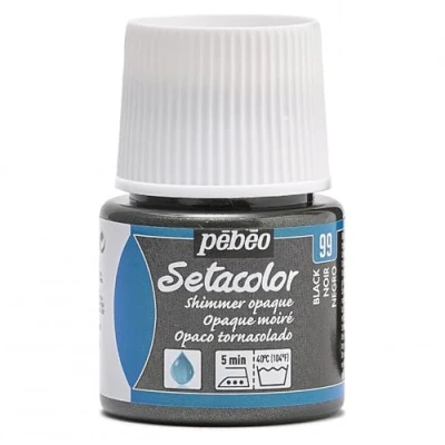 Image de Pébéo 295099 Setacolor Opaque 1 Flacon Noir Moiré 45 ml
