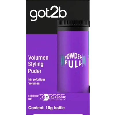 Image de got2b poudre coiffante Powderfull (10 g), pour cheveux donne un volume instantané directement à la racine, avec formule légère maintien naturel