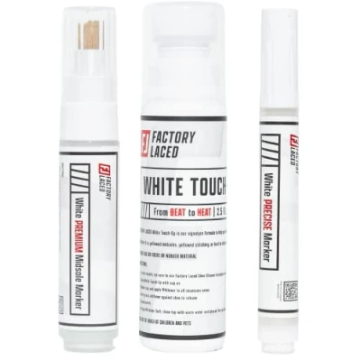 Image de FACTORY LACED Shoe Whitener Bundle White Cleaner Includes: Touch Up, Premium Midsole Marker and Precise Safe on Leather, Canvas, Vinyl, Nylon More