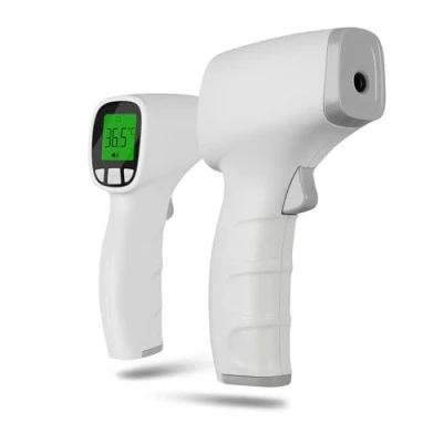 Image de Pulox JPD FR202 Thermomètre infrarouge frontal et de surface sans contact pour bébés adultes Affichage LCD, alarme fièvre rappel mémoire