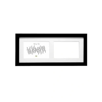 Image de Deknudt Frames S66KC2 Cadre Photo pour 2 Photos Horizontal Noir 10 x 15 cm