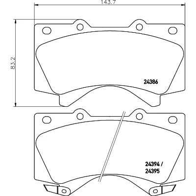 Image de HELLA 8DB 355 013 151 Jeu de plaquettes frein avec indicateur d&#039;usure TOYOTA: Land Cruiser Prado 150, 200, Tundra II Pick up