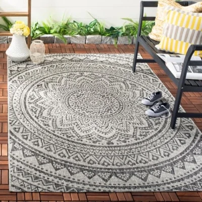 Image de Safavieh Kalene Grand Tapis de Salon rectangulaire pour Une Utilisation en intérieur, Polypropylène, Gris Clair/Noir, 160 X 230 cm