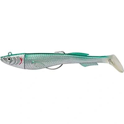 Image de Berkley Powerbait Power Sardine Leurre Souple Polyvalent Texan pour la Pêche en Mer, Founit avec deux Paddle le Lieu, Bar, et autres Carnassiers, Blackminnow FIIIsh