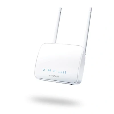 Image de STRONG 4G LTE Routeur Wi FI 350 m (LTE jusqu&#039;à 150 Mbit/S, 2,4 GHz WiFi @ 300 802.11b/g/N, Port LAN, Adaptateur SIM Blanc 4GROUTER350M