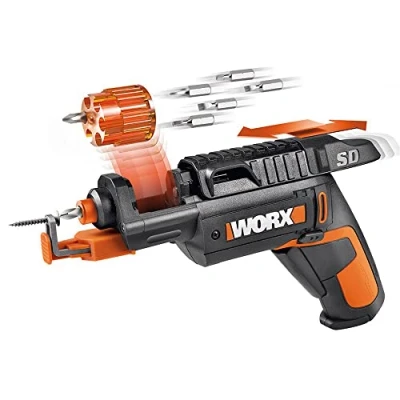 Image de WORX Visseuse dévisseuse sans fil Lithium Ion 4V WX255 (Changement auto des embouts par barillet pour un vissage rapide et efforts, 5 de 1 foret)