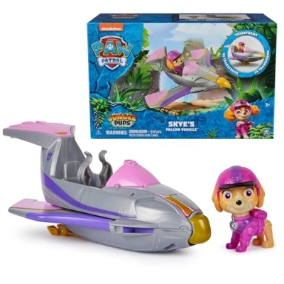 Image de Paw Patrol Chiots de la jungle, véhicule Skye Falcon, jet jouet avec figurine d&#039;action collection, jouets pour enfants garçons et filles à partir 3 ans