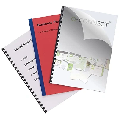 Image de Q Connect KF24010 Couverture de reliure 150 microns A4 Lot 250 (Import Royaume Uni)