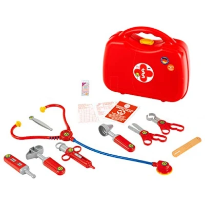 Image de Theo Klein 4383 Mallette médecin Avec 14 accessoires dont stéthoscope, thermomètre, seringue Et une poignée pratique. Dimensions : 28 cm x 9,5 22 Jouet pour enfants à partir de 3 ans