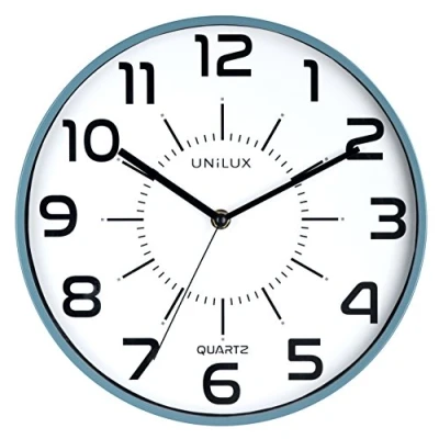 Image de Unilux Pop Horloge murale Systeme Quartz Silencieuse Diamètre 28 cm Bleu