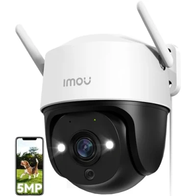 Image de Imou 3K(5MP) Caméra Surveillance WiFi Extérieure PTZ, 360 IP Exterieur WiFi, Vision Nocturne Couleur 30M, Détection Humaine AI, Suivi Intelligent, Étanche IP66, Audio Bidirectionnel, Sirène