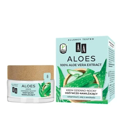 Image de Oceanic AA Aloes 100% extrait d&#039;Aloe vera Crème de jour et nuit nourrissante hydratante, 50 ml