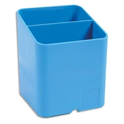Image de Exacompta Réf. 67782D 1 pot à crayons Iderama Pen Cube 74 x 93 mm Design compact 2 sections pour l&#039;organisation du bureau Turquoise