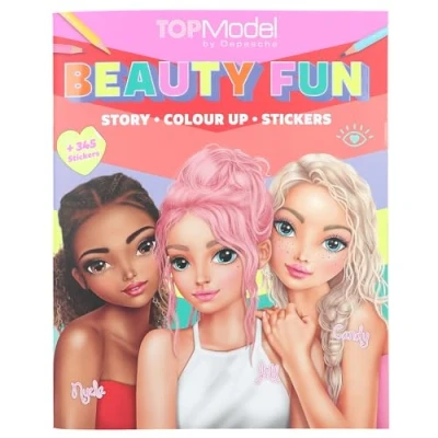 Image de Depesche 13137 TOPModel Beauty Fun Livre de coloriage avec 36 créer des Motifs modèles, y Compris 3 Doubles Pages d&#039;autocollants, 0013137, Multicolor