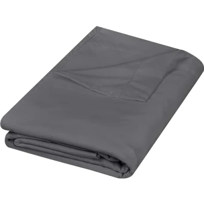 Image de Utopia Bedding Drap Plat Tissu en Microfibre brossée Douce de Dessus résistant au rétrécissement et à la décoloration, Facile d&#039;entretien, 1 Uniquement (lit Simple XL, Gris)