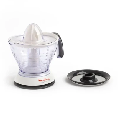 Image de Presse agrumes Vitapress Moulinex, double cône rotatif, 2 filtres à pulpe réglables, capacité XXL de 1 L, démarrage/arrêt automatique, système anti goutte, rangement compact PC302B10