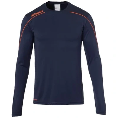 Image de uhlsport Stream 22 Langarm Maillot Enfant, Marine/Fluo Rot, 8 9 Ans