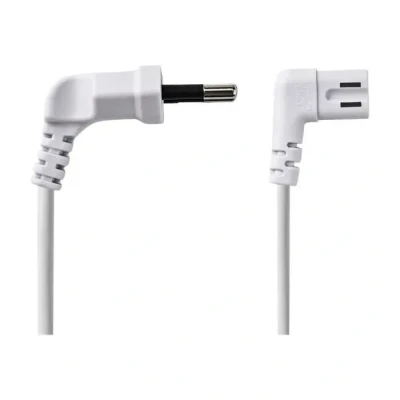 Image de Nedis Câble d&#039;alimentation Europlug (M) incliné pour IEC 60320 C7 3 m plat blanc