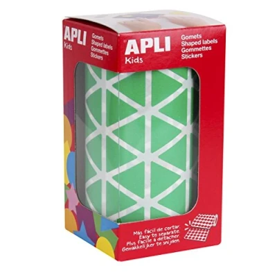 Image de Apli Kids 4870 Rouleau de 2832 gommettes triangulaires 20 mm vert