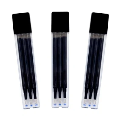 Image de RAYLU PAPER Rechanges pour Stylos effaçables rétractables, encre de gel, couleur noir, pointe 1 mm et trait 0,7 (3 Noirs)