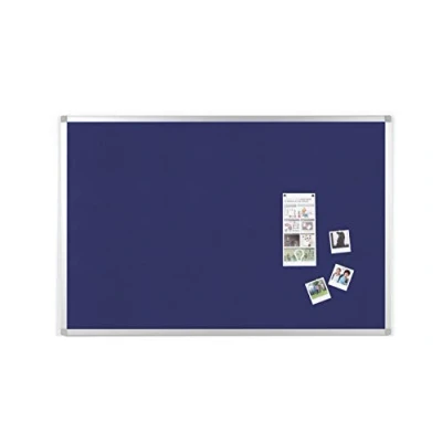 Image de BoardsPlus Tableau d&#039;Affichage en Feutre Bleu, 90 x 60 cm, Cadre Aluminium