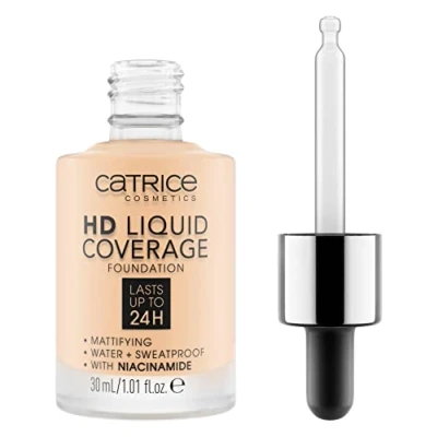 Image de CATRICE Base de Mquillage HD Liquide Coverage 002 Porcelain Beige 30 ml