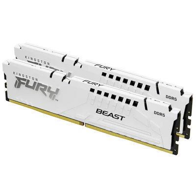 Image de Kingston FURY Beast White 32GB 6800MT/s DDR5 CL34 DIMM (Kit of 2) Desktop Gaming Memory KF568C34BWK2 32