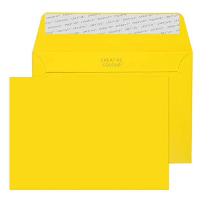 Image de Blake Creative Colour C6 114 x 162 mm 120 g/m² Enveloppes Bande Adhésive (103) Jaune Banane Boîte de 500