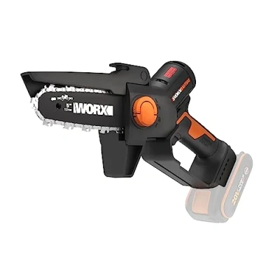 Image de WORX Nitro Élagueuse Mini Tronçonneuse sans Fil 20V Guide de 12 cm Moteur Brushless Lubrification Automatique Compacte et Légère Livrée Batterie ni Chargeur WG325E.9