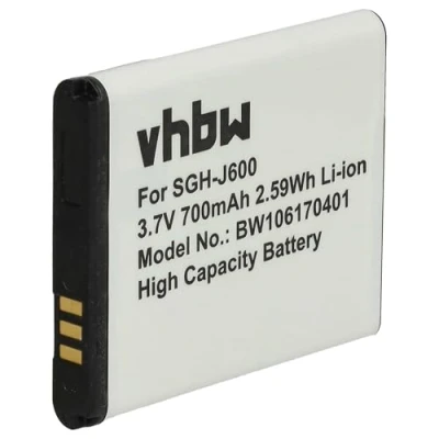 Image de vhbw Li ION Batterie Smartphone 700mAh (3.7V) Compatible avec Samsung SGH F110 miCoach, J600, J610, J750 comme AB483640BE, AB533640BE.