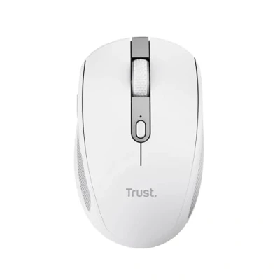 Image de Trust Ozaa Souris sans Fil Bluetooth + 2.4GHz, Silencieuse Compacte Multi appareils, 60% de Plastiques Recyclés, Rechargeable PC Ordinateur Portable Android Mac Blanc