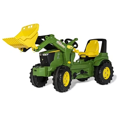 Image de Rolly Toys Tracteur rollyFarmtrac Premium John Deere 7R 730032 (avec Chargeur rollyTrac, à partir de 3 Ans, siège réglable en Longueur et Hauteur, pneus Silencieux), Vert