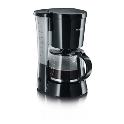 Image de SEVERIN Cafetière Filtre, 800W, 1,4L, Jusqu&#039;à 10 tasses, Système anti goutte, Porte filtre amovible, Plaque chauffante,Noir,KA 4479