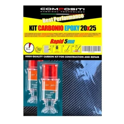 Image de Compositi kit fibre de carbone et résine époxy, d&#039;époxy