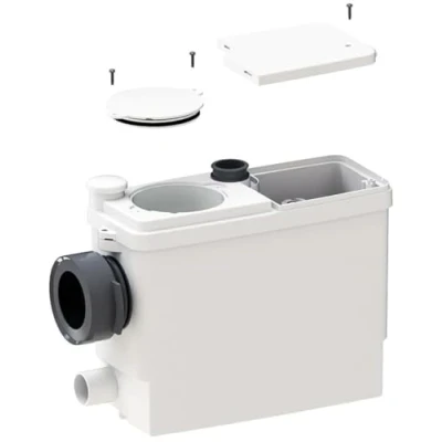 Image de SFA Sanipack Pro Up (47 dB) Silencieux Broyeur WC 3 entrées pour Suspendu Installation Discrète Maintenance Facilitée 46,5 x 17 36,3 cm 400W Made in France