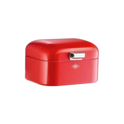 Image de WESCO Mini boîte à pain Grandy de couleur rouge, tôle d&#039;acier revêtue par pulvérisation, trous d&#039;aération et poignée stable